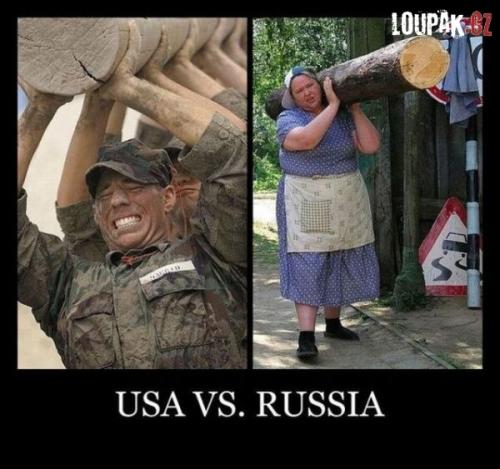 Jak vypadá síla v USA vs. v Rusku