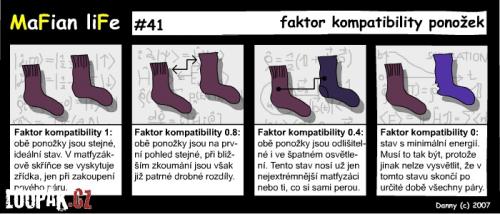 Faktor kompaktibility ponožek