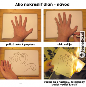 Návod jak nakreslit dlaň