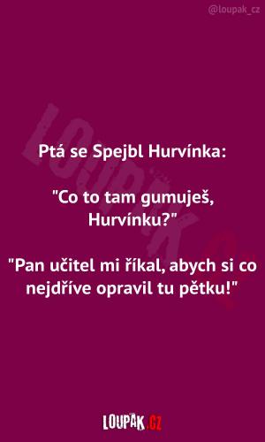 Hurvínek něco gumuje
