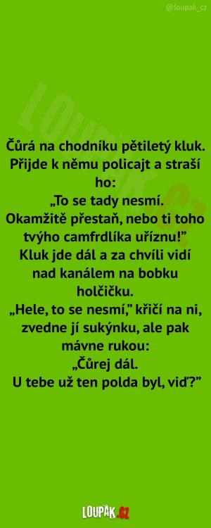 Zákaz čurání na chodníku 