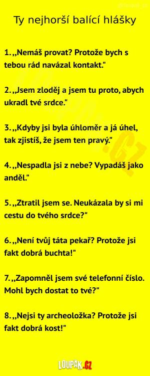 Ty nejhorší balící hlášky.