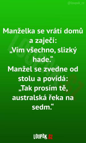 Naštvaná manželka přišla domů...