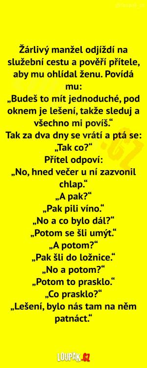 Velmi žárlivý manžel 