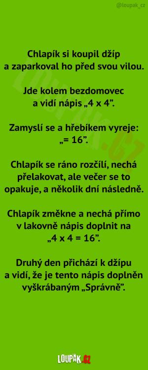 Novej džíp s nápisem 4x4