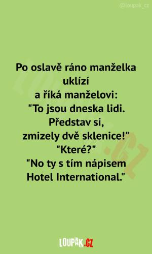 Jak někdo může vzít sklenice?