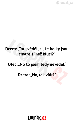 Holky jsou chytřejší než kluci