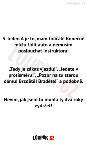 Radost ze získání řidičáku