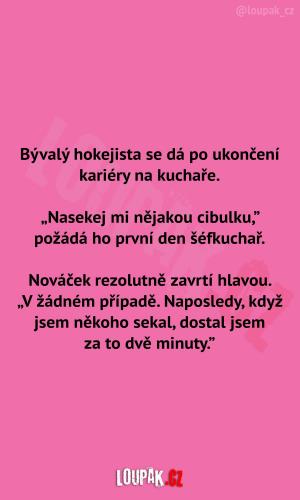 Bývalý hokejista - kuchař