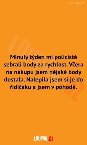 Když ti seberou body za rychlost
