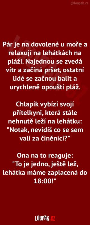 Paní je velká myslitelka