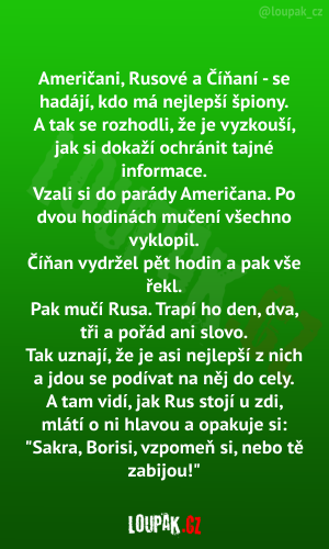 Američani, Rusové a Číňani - se hadájí, kdo má nejlepší špiony