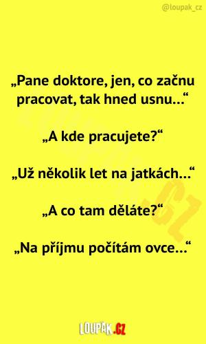 Pacient s nadměrnou spavostí