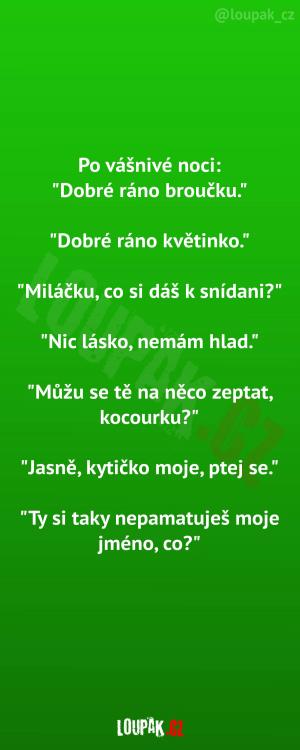 Rozhovor po krásné noci