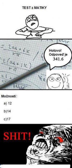 Test z matiky