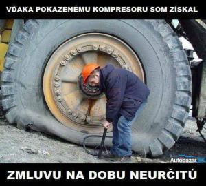 Pokažený kompresor