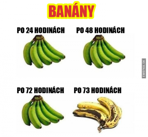 Jak vypadají banány v průběhu času