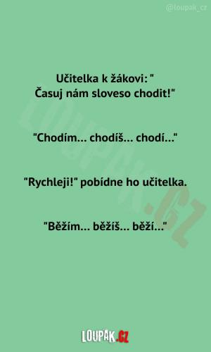 Časuj nám sloveso chodit!