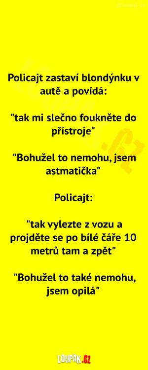 Zastavení blondýnky 