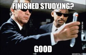 Finished studying