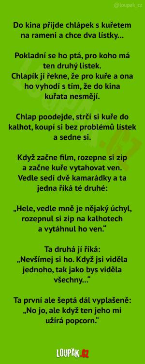 Chlápek s kuřetem v kině