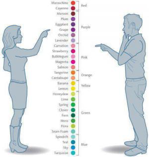 Jak vidí barvy muži a jak ženy