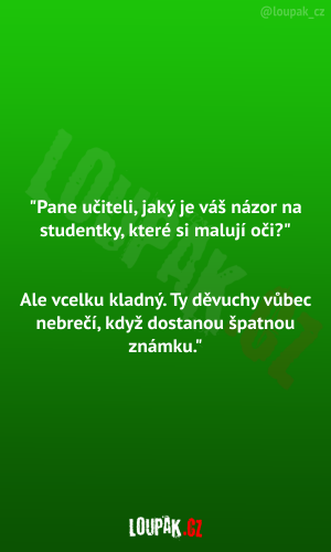 Učitelův názor na studentky