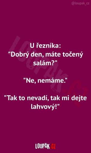 Alternativa k točenému salámu