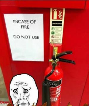 V případě požáru nepoužívat!