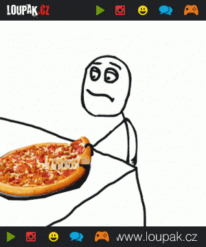 Když se snažím jíst pizzu