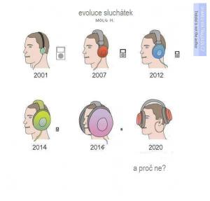 Evoluce sluchátek