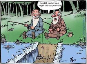 Mojžíš s kamarádem na rybách