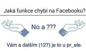 Chybějící funkce na Facebooku