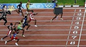 Usain Bolt na běžecké dráze