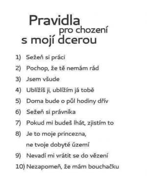 Pravidla pro chození s mojí dcerou