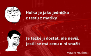 Holka je jako jednička z matematiky