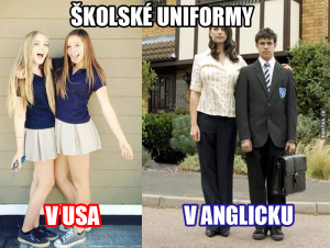 Uniformy v USA vs. v Anglii