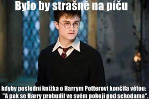 Harry Potter ve svém pokoji pod schodama