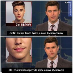 Justin Bieber oslavil 21. narozeniny