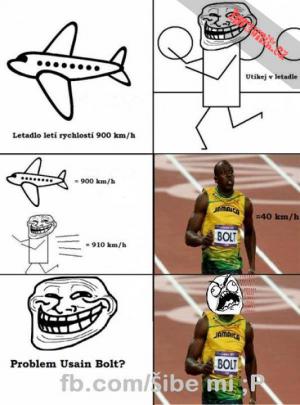  Usain Bolt vs. letadlo 