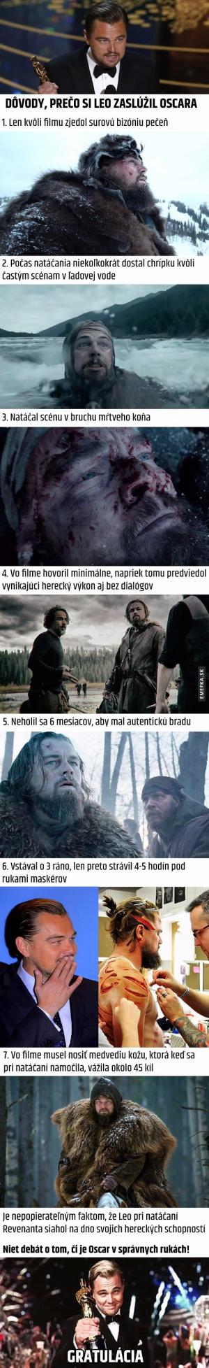Proč dostal Oscara?