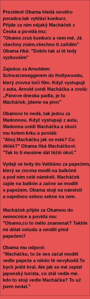 Obama a borec z Česka