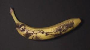 Kresba na šlupce od banánu