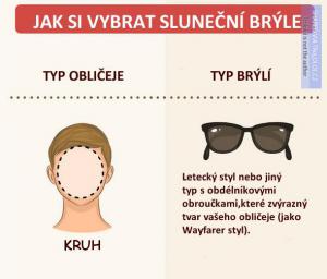 Vyberte si vhodné brýle podle tvaru vašeho obličeje