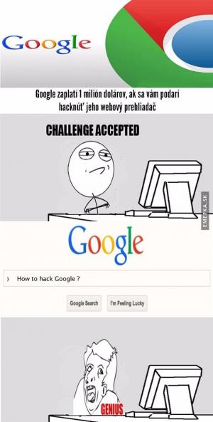 Milion za hacknutí Googlu