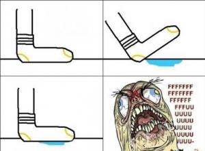 Voda v ponožce