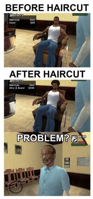 Střih vlasů v GTA