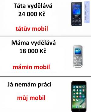 Čím více vyděláváš, tím horší máš mobil