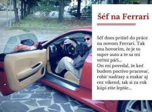Šéf s Ferrari