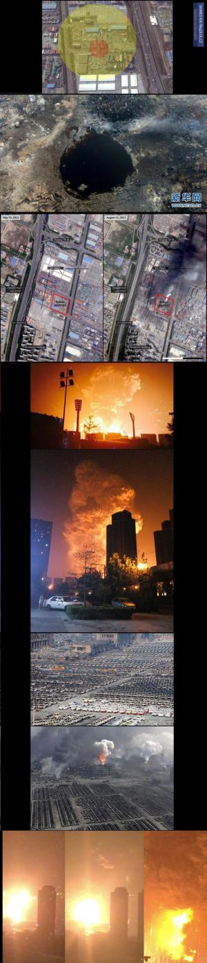 Exploze v Tianjinu a jak velký kráter po sobě zanechala